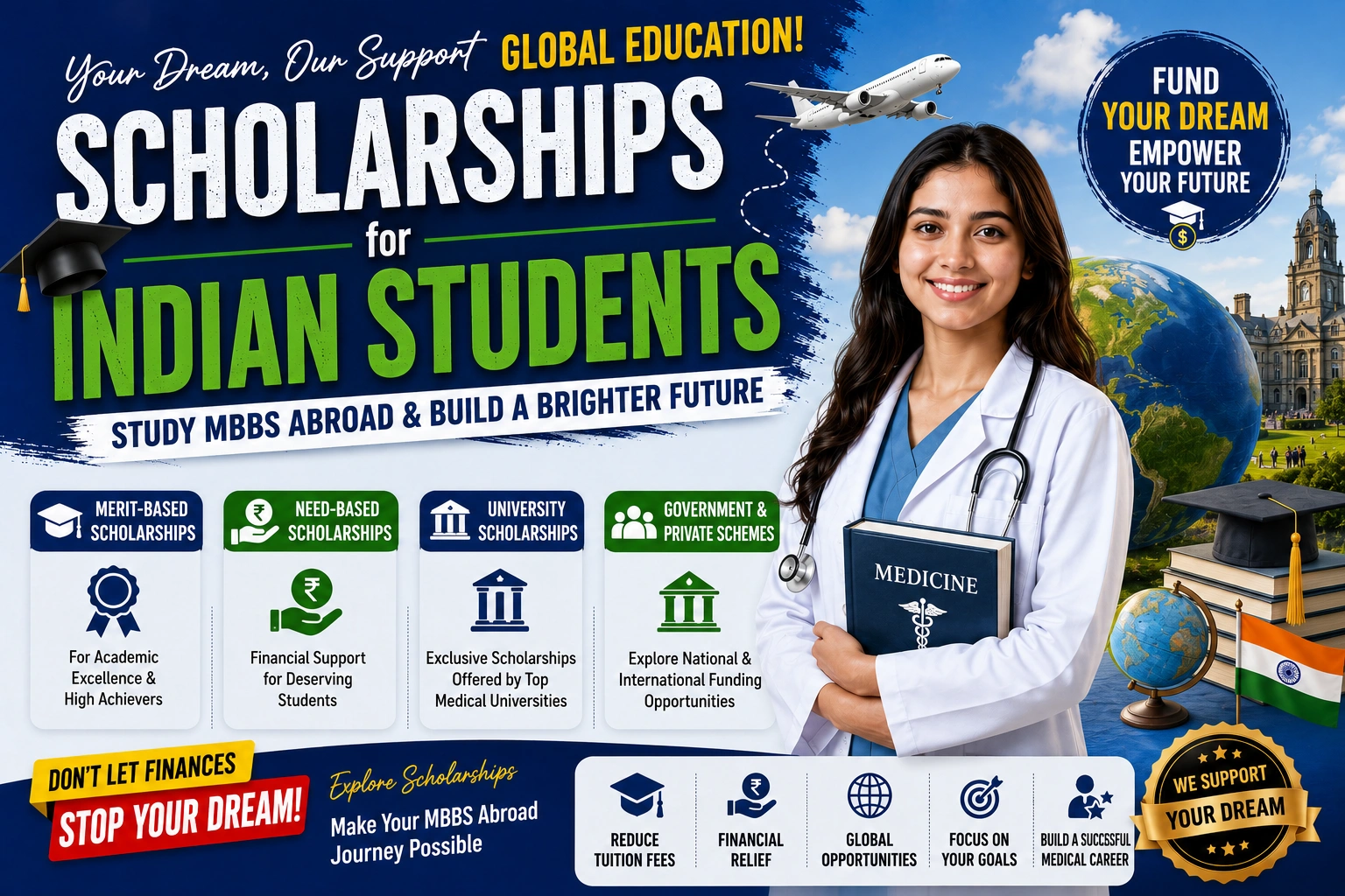 Scholarships for Indian Students Studying MBBS Abroad